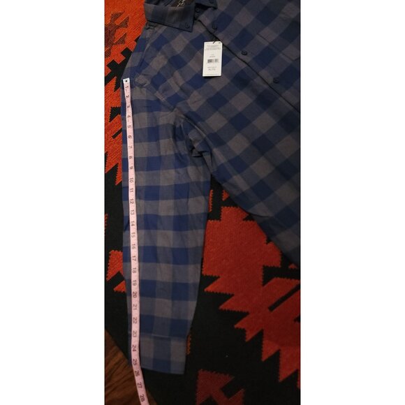 Black Brown 1826 Men's XL Blue & Gray Plaid Button-Down Shirt - Picture 13 of 13
